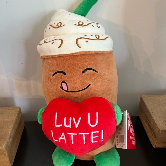 ❤️LUV YOU A LATTE stuffed latte cup ❤️perfect gift for that coffee drinker!